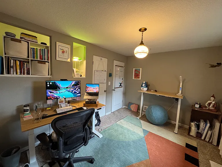 Bedroom 3 - medium sized room, was used as an office in this photo