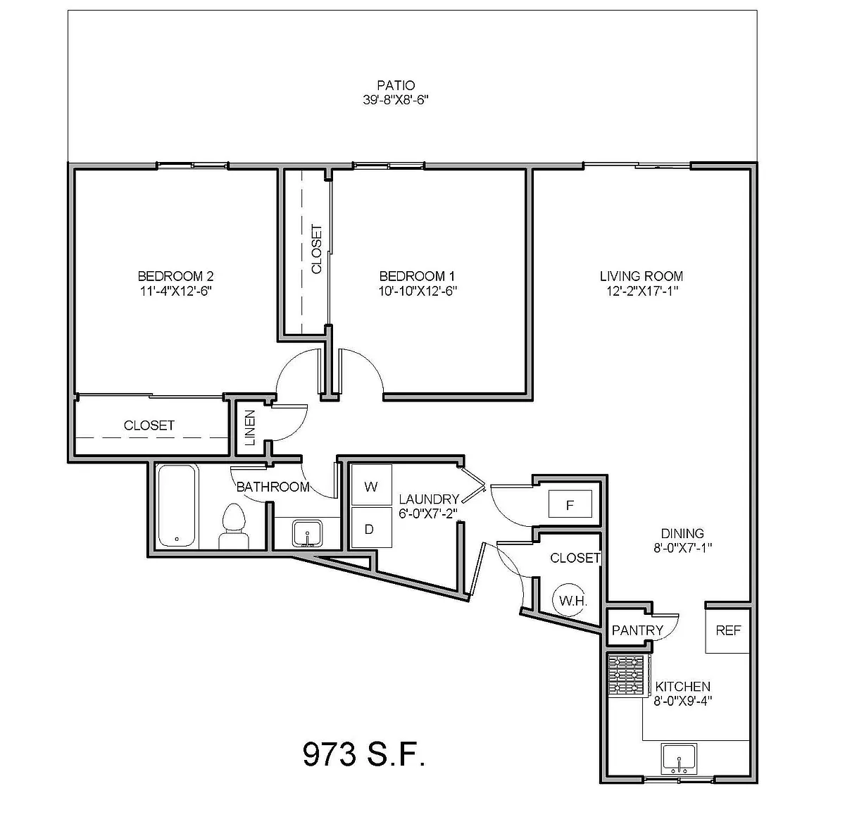 Floor plan 2x1C