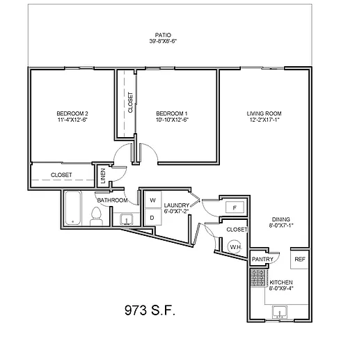 Floor plan 2x1C