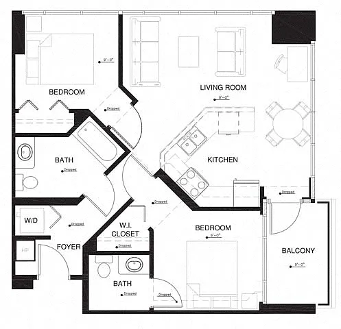 Floor plan 2E w Balcony Renovation 2