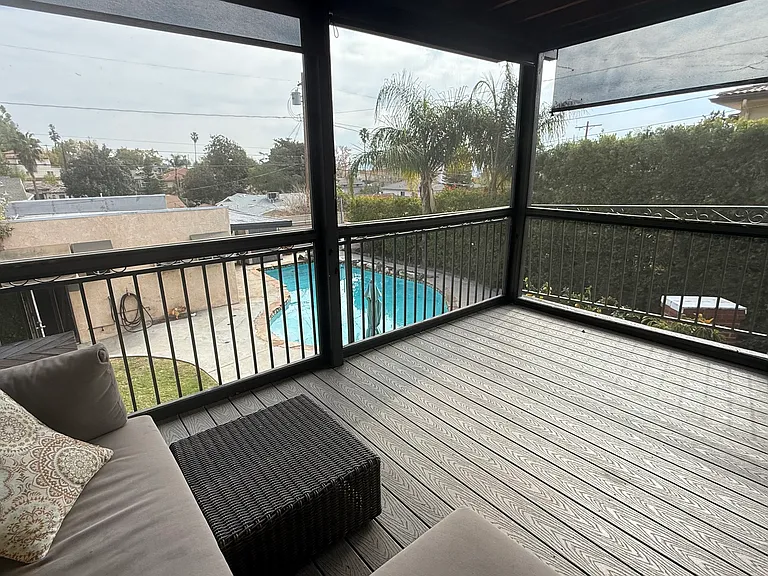 Screened in balcony