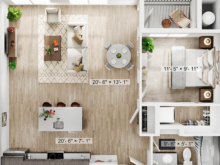 1BR/1BA - A5 - 788SQFT 1BR/1BA - A5 - 788SQFT
