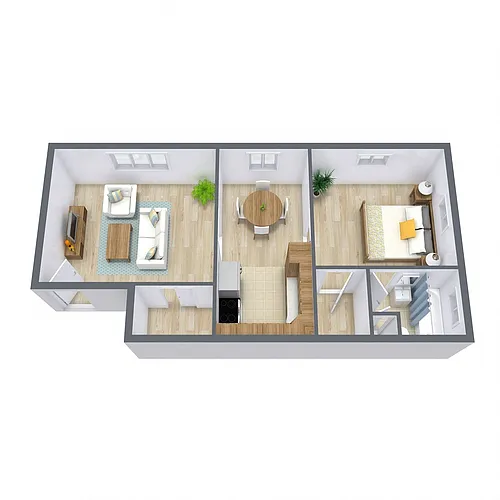 Floor plan One Bedroom 11A
