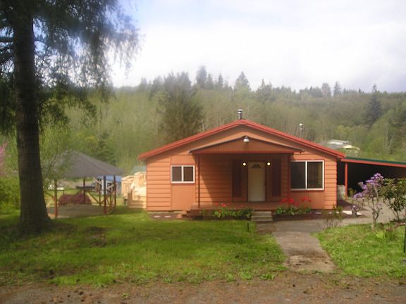 New covered deck in front of home
