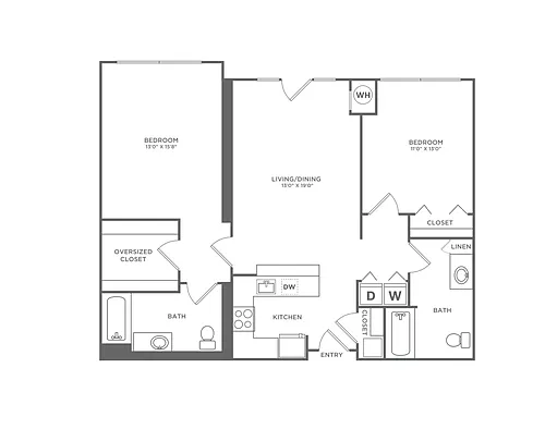 Floor plan B2DR