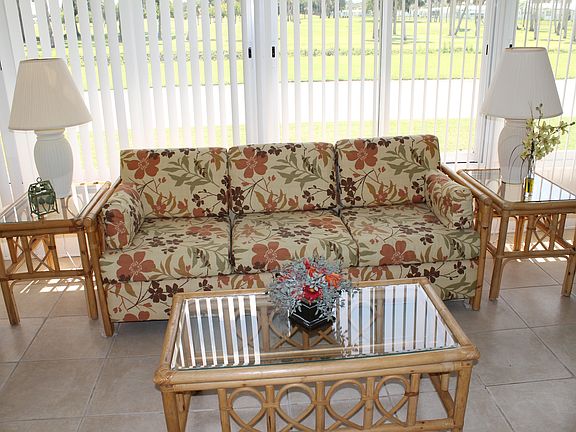 Enclosed porch over looking golf course
