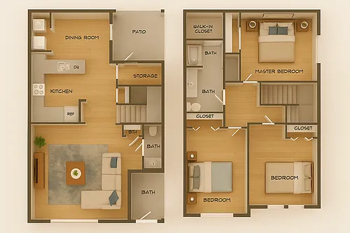 Floor plan 3X25