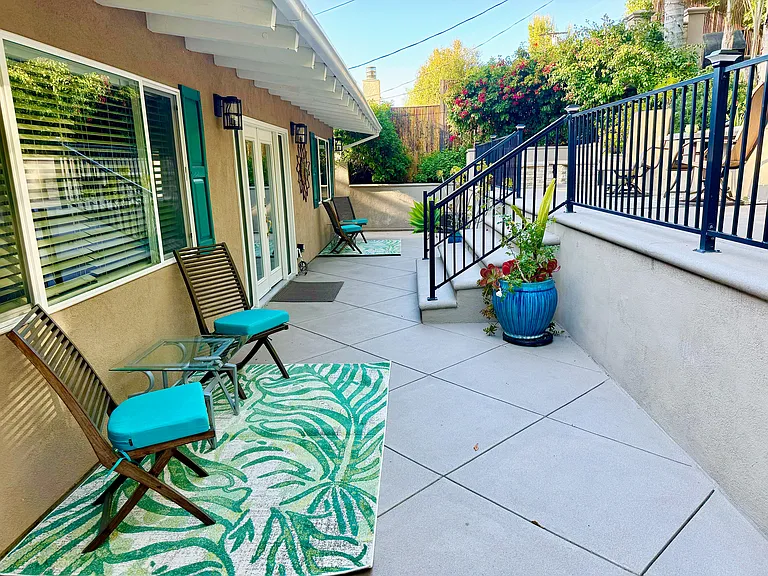 sitting area back patio