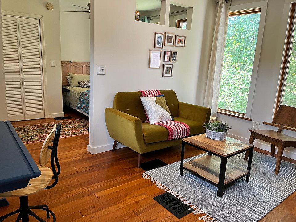 living area into bedroom area from front door