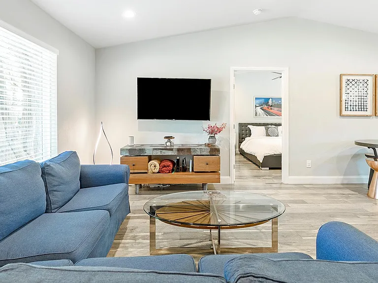 55" Smart TV with an array of media apps