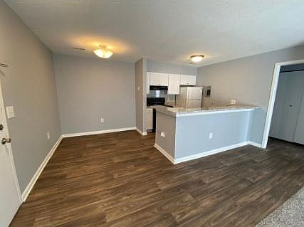 Dining room/kitchen at the Hampton Apartments in Fayetteville, NC
