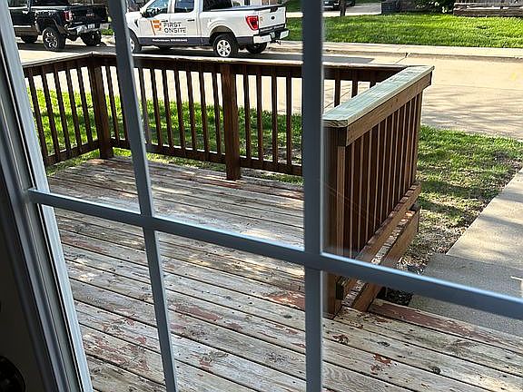 Deck out the front door