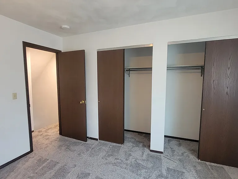 Newly carpet & painted bedroom with double closet.