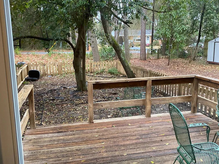 Deck and Back yard