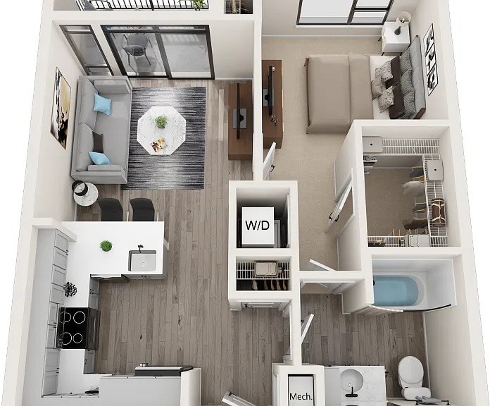 Leo - 1 Bedroom, 1 Bathroom
