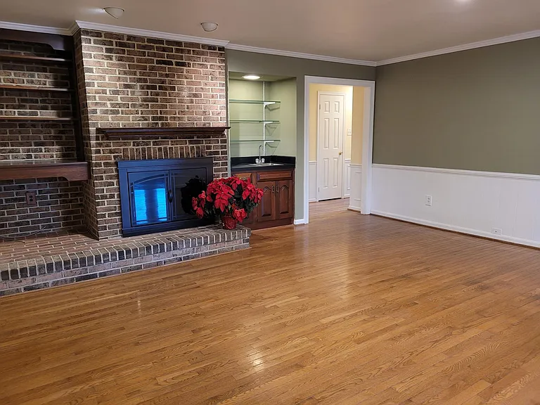Family Room with wet bar and fireplace