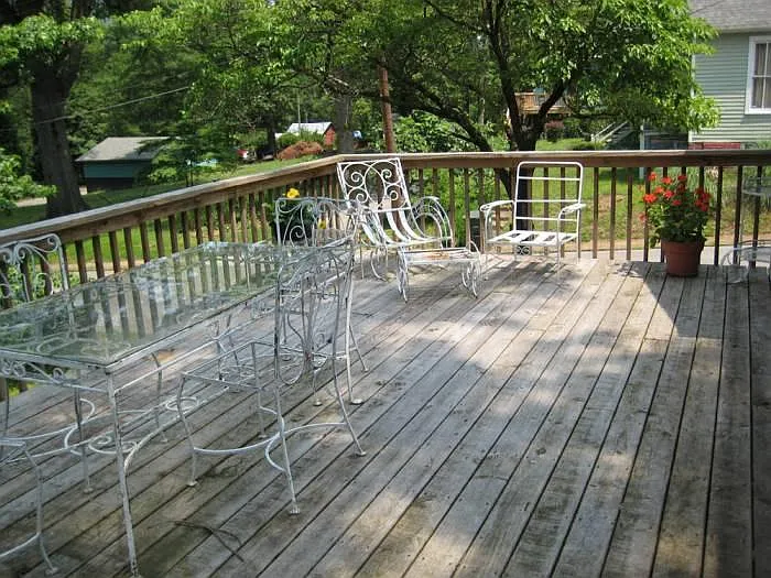 Deck surrounded by trees