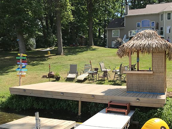 Tiki bar and large deck