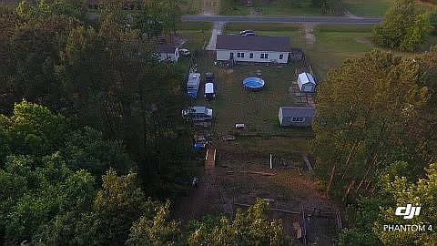 Aerial view back of property