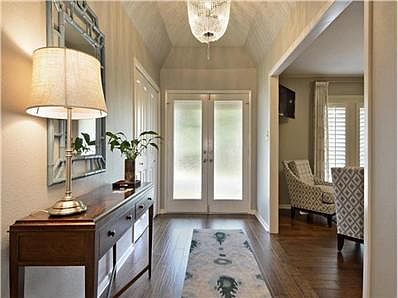 Bright, welcoming front entry