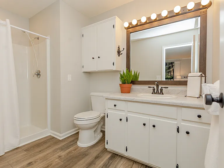 Ensuite Master Bedroom Bath, walk-in shower, large vanity.