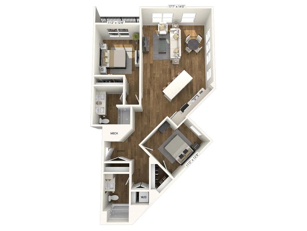 Floor plan B7-1189-1236sf-FinishIV