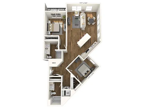 Floor plan B7-1189-1236sf-FinishIV