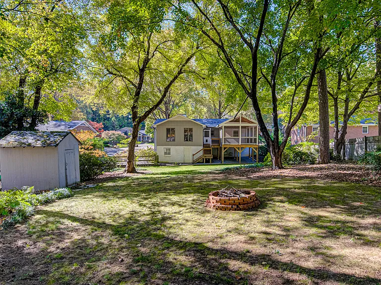 Fenced backyard