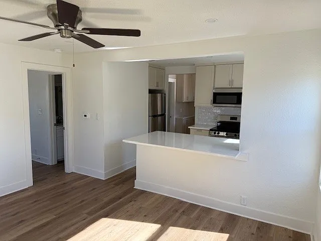 Living room and kitchen bar