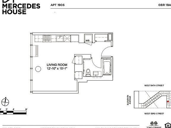 2nd image of 550 W 54th St APT 1906
