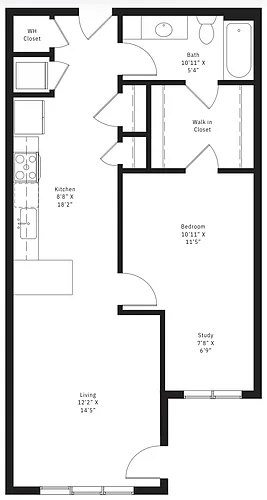 Floor plan 1X1