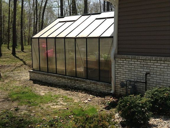 Greenhouse attached to garag