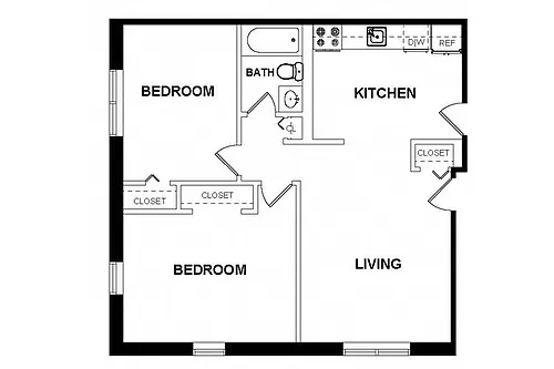 Floor plan 2-Bedroom