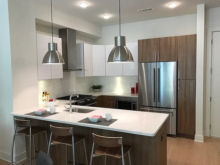 Euro-style "C" Kitchen Featured in One Bedroom and Many Two Bedroom Units