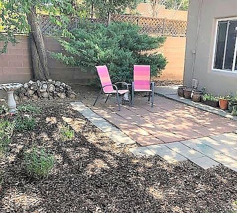 large private yard with patio