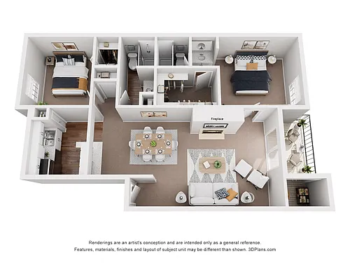 Floor plan B2 Renovated
