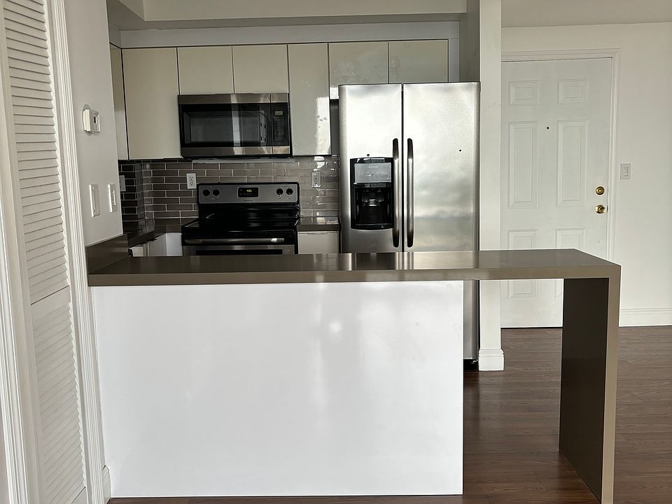 Quartz countertops in the kitchen.