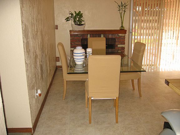 Dining W/Brick Fireplace