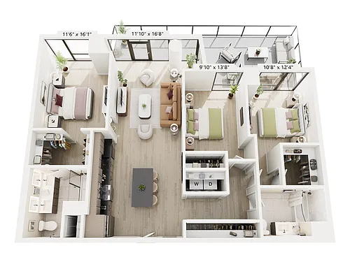 Floor plan 3B-9
