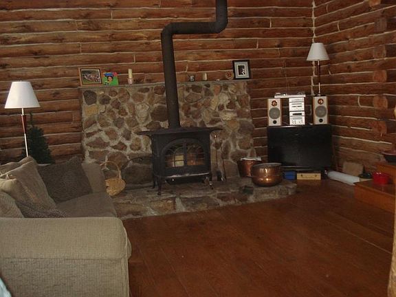 Living Room with Wood Stove