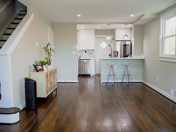 Living room, view of kitchen area