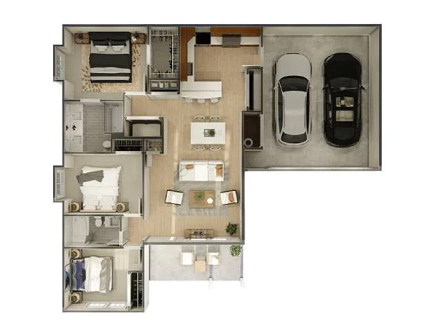 Floor plan Waukomis - Ranch-Style Villa