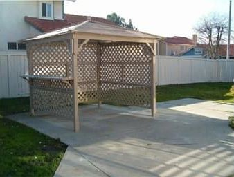 A Gazebo awaits your above ground spa