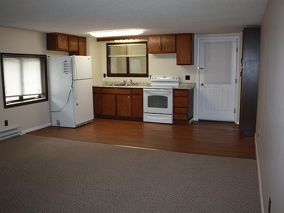 Open floor plan with kitchen and living room