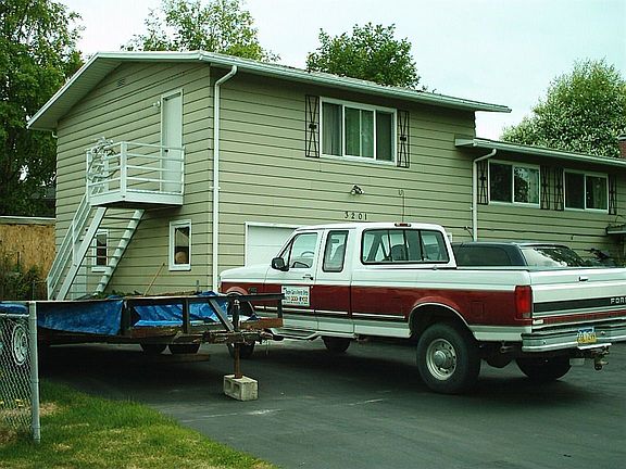 Side yard, new addition