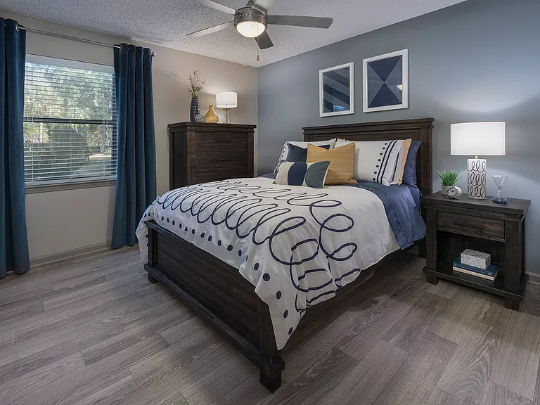 Bedroom with ceiling fan
