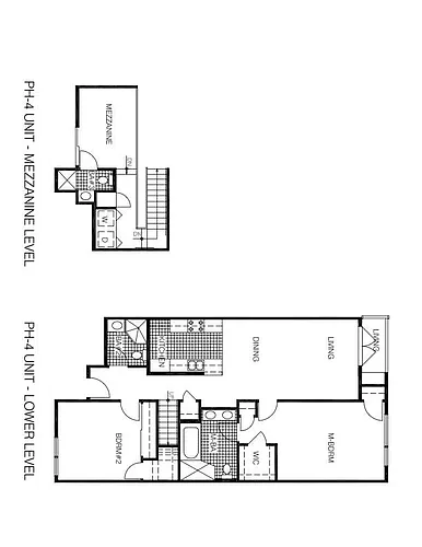 Floor plan Two-Bedroom Three-Bathroom