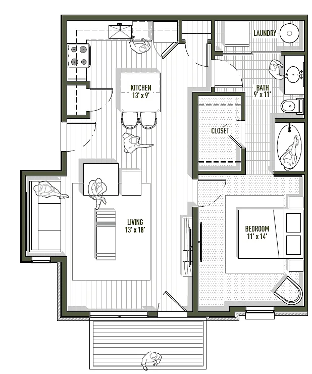 Floor plan West 8th - Ruby