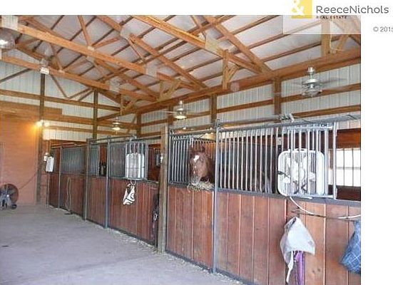 Happy horses in this beautiful horse barn.