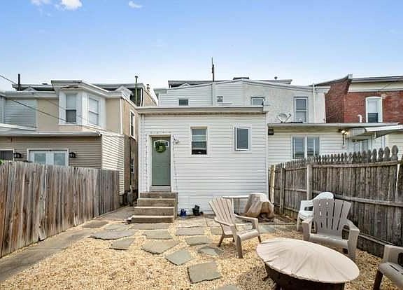 This is the shared yard, the back door only accesses the first floor unit. The community garden is across the street in the rear and street parking is permit only so easier to get a spot near the house